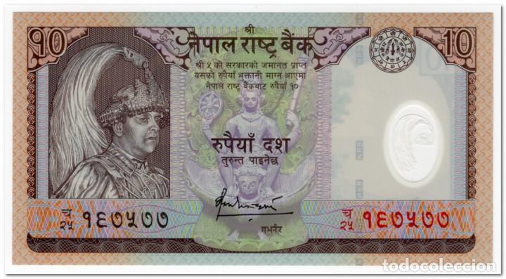Billetes extranjeros: NEPAL,10 RUPEES,2005,P.54,POLYMER,UNC - Foto 1