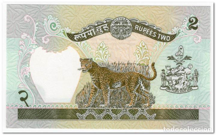Billetes extranjeros: NEPAL 2 RUPIAH,1981 P.29,UNC - Foto 2