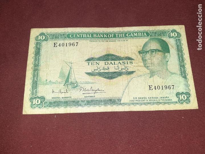 Billetes extranjeros: Gambia 10 dalasis 1972 - Foto 1