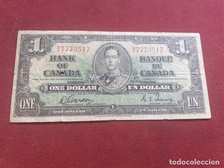 Billetes extranjeros: CANADA BILLETE DE 1 DOLLAR DE 1937 - Foto 1