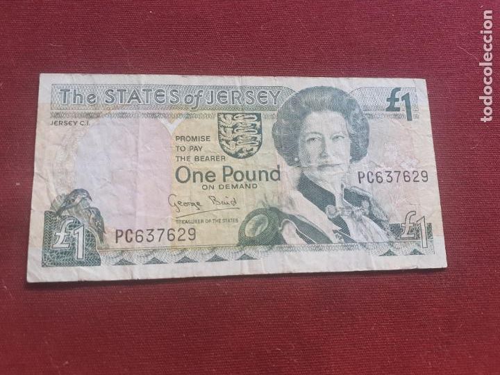 Billetes extranjeros: Jersey. One Pound 1995 - Foto 1