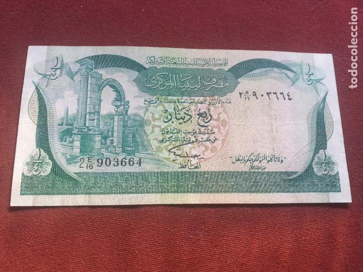Billetes extranjeros: LIBIA LIBYA 1/4 DINAR 1984 EBC- - Foto 1