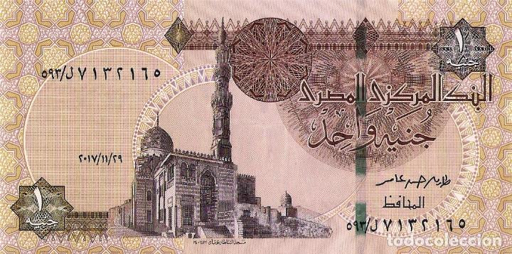 Billetes extranjeros: EGYPT, 1 POUND, 2018, P71, UNC - Foto 2