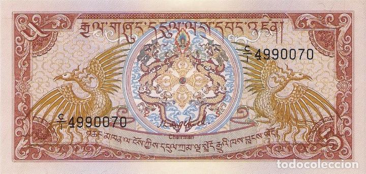 Billetes extranjeros: BHUTAN, 5 NGULTRUM, 1985, P14a, UNCIRCULATED - Foto 2