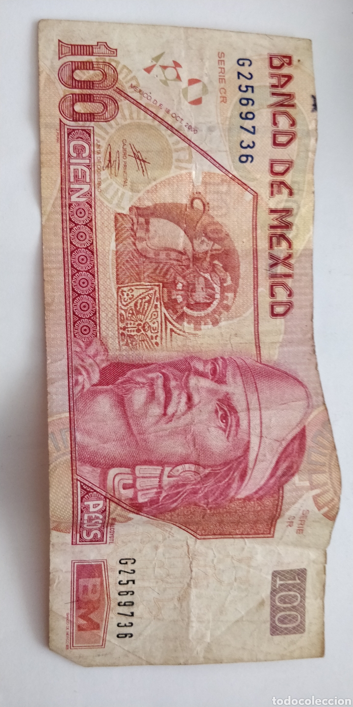 Billete 100 Pesos México - Vendido En Subasta - 213247742