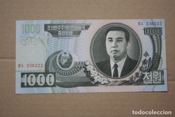 Billetes extranjeros: KOREA / COREA DEL NORTE - 1000 WON (2002) SC - Foto 1