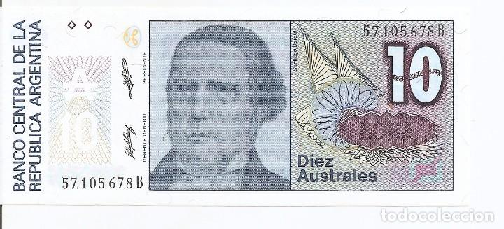 Billetes extranjeros: ARGENTINA 10 AUSTRALES 1986 SC / UNC - Foto 1