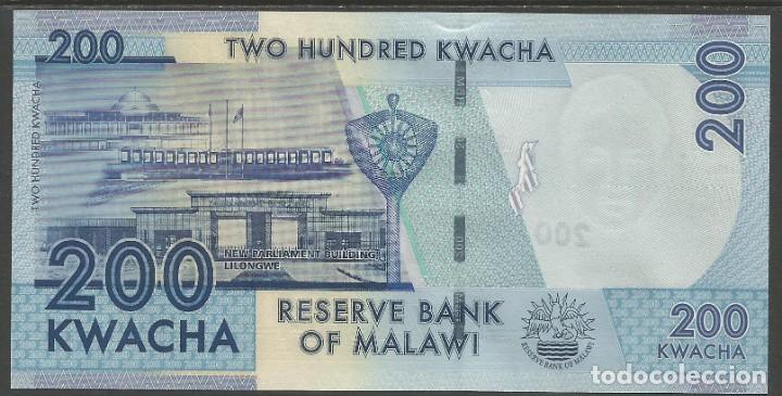 Billetes extranjeros: MALAWI - 200 KWACHA 2012 - S / C - Foto 3