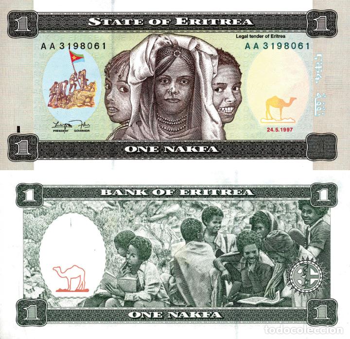 Billetes extranjeros: ERITREA, 1 NAKFA, 1997, P1, UNC - Foto 1