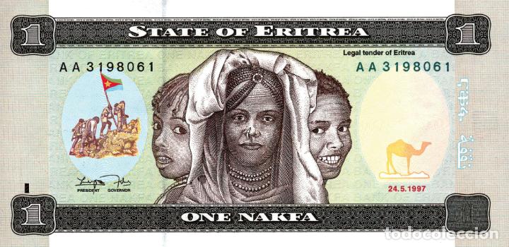 Billetes extranjeros: ERITREA, 1 NAKFA, 1997, P1, UNC - Foto 3