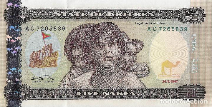Billetes extranjeros: ERITREA, 5 NAKFA, 1997, P2, UNC - Foto 2