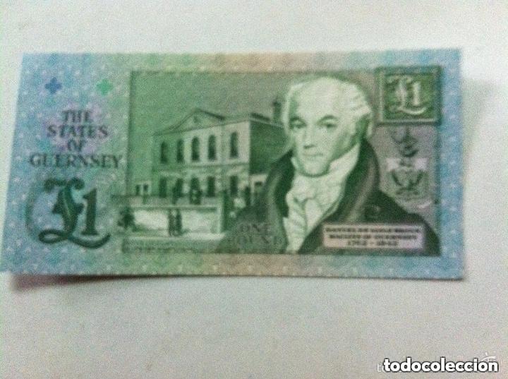 Billetes extranjeros: GUERNSEY - 1 pound- (plancha - Foto 2