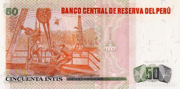 Billetes extranjeros: PERU, 50 INTIS, 1987, P131b, UNC - Foto 3
