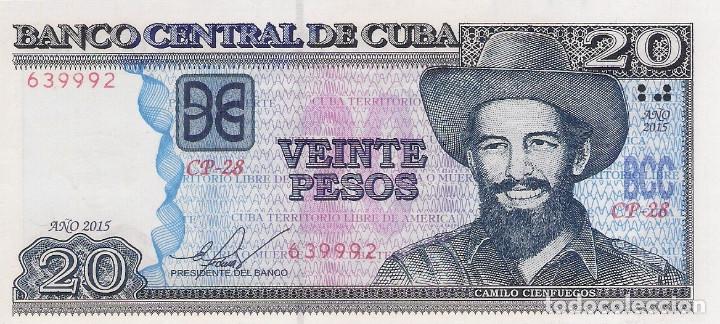 Billetes extranjeros: CUBA 20 Pesos, 2015, P122j, UNC - Foto 2