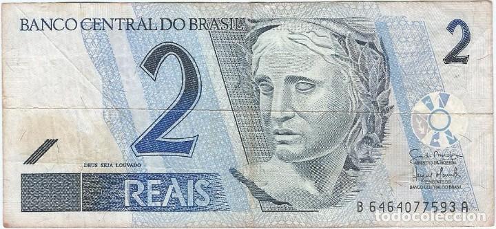 Billetes extranjeros: Brasil - Brazil 2 reais 2001 pick 249.e - Foto 1
