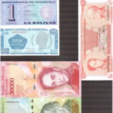 Billetes extranjeros: BILLETE DE AMERICA VENEZUELA PLANCHA 6 BILLETES DIFERENTES