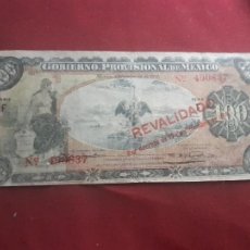 Billetes extranjeros: MEXICO GOBIERNO PROVISIONAL 100 PESOS 1914. Lote 217851060
