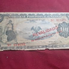 Billetes extranjeros: MEXICO GOBIERNO PROVISIONAL 100 PESOS 1914. Lote 217851091