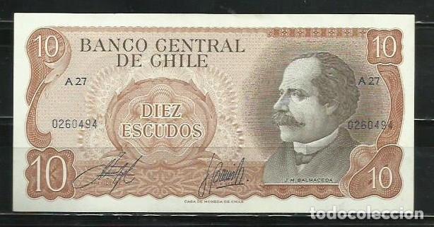 Billetes extranjeros: CHILE - BILLETE DE 10 ESCUDOS SIN CIRCULAR - Foto 1