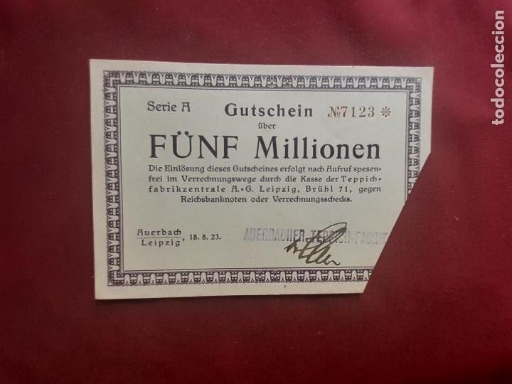 Billetes extranjeros: Alemania, Auerbach. 1923 - Foto 1