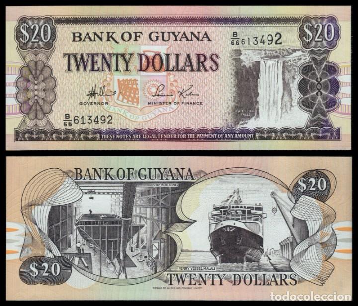 Billetes extranjeros: GUYANA - 20 DOLARES DE 1996 - SIN CIRCULAR - Foto 1