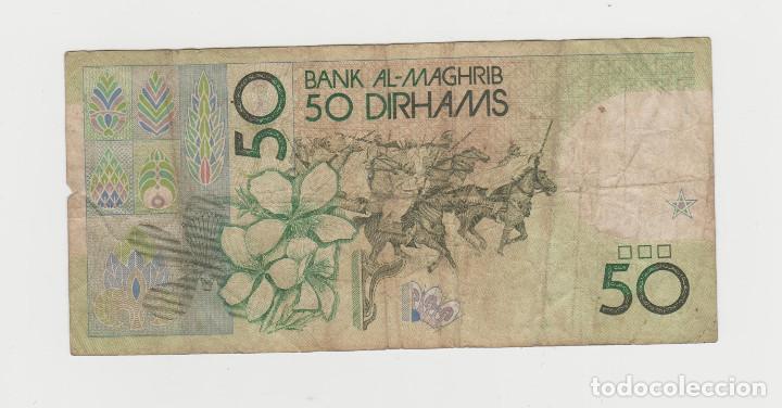Billetes extranjeros: MARRUECOS- 50 DIRHAMS -1987 - Foto 2