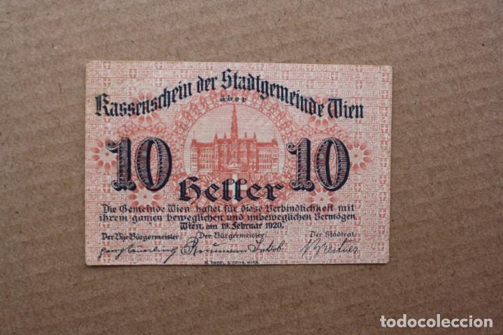 Billetes extranjeros: Austria - Wien - 10 Heller 1920 - Foto 1