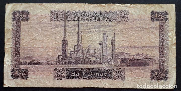 Billetes extranjeros: LIBYA BILLETE DE 1/2 DINAR DE 1971 - Foto 2