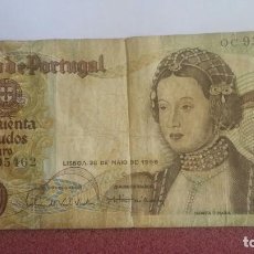 Billetes extranjeros: BILLETE DE CINCUENTA / ESCUDOS PORTUGUESES / EDITADO EL 28 - 5 1968. Lote 219379131