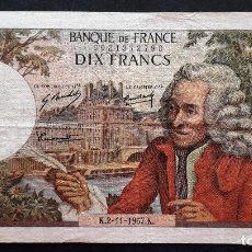 Billetes extranjeros: FRANCIA BILLETE DE 10 FRANCOS DE 1967