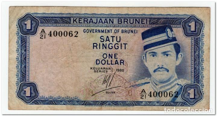 Billetes extranjeros: BRUNE1 DOLAR 1980 - Foto 1