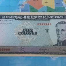 Billetes extranjeros: EL SALVADOR 10 COLONES P129B UNC. Lote 220797436