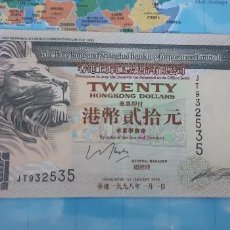 Billetes extranjeros: HONG KONG 20 DOLLARS 1998 P201D USADO XF. Lote 207241182