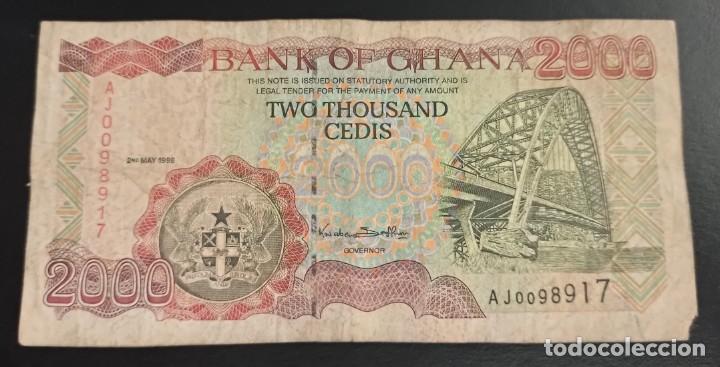 Billetes extranjeros: Ghana 2000 Cedis 1998 Pick 30c - Foto 1
