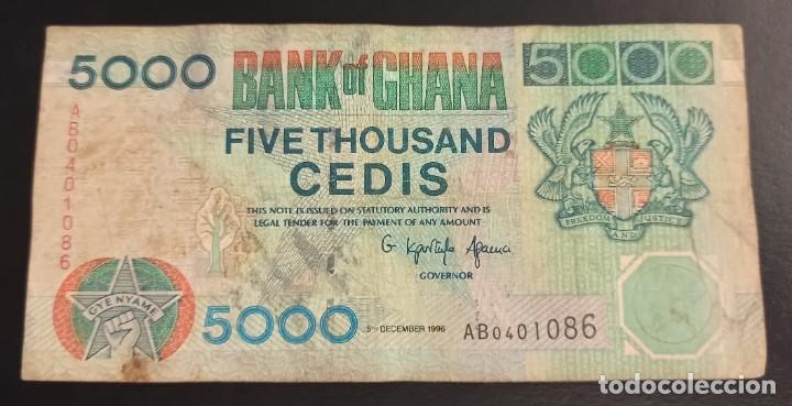 Billetes extranjeros: Ghana 5000 Cedis 1996 Pick 34a - Foto 1