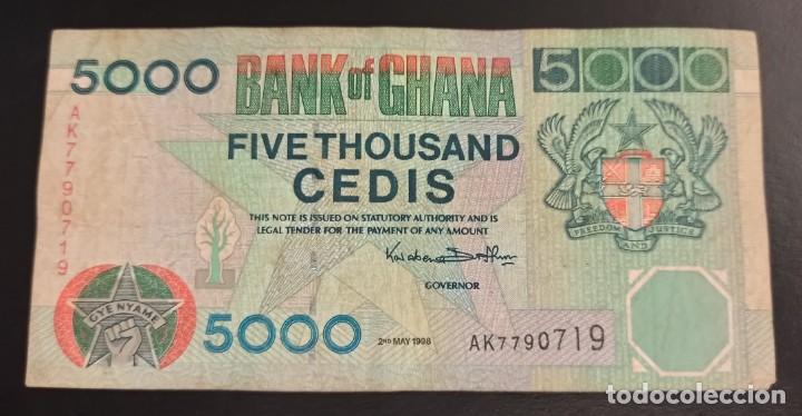Billetes extranjeros: Ghana 5000 Cedis 1998 Pick 34c - Foto 1