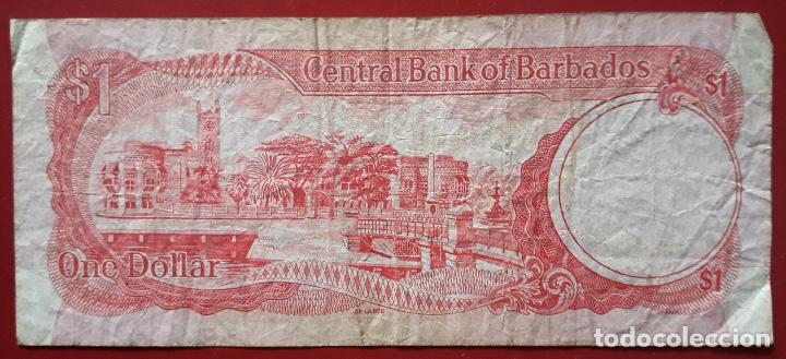 Billetes extranjeros: Billete 1 d&oacute;lar Barbados - Foto 2