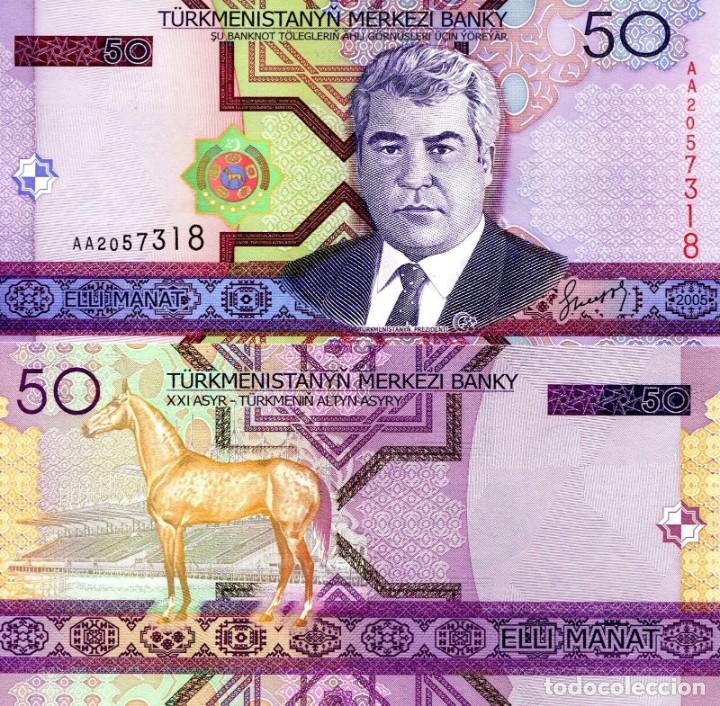 Billetes extranjeros: TURKMENISTAN - 50 MANAT DE 2005 - SIN CIRCULAR - Foto 1