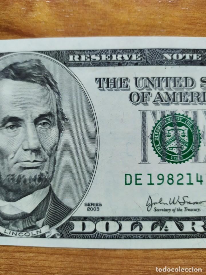 Billetes extranjeros: BILLETE DE 5 DOLARES DE 2003. PLANCHA. - Foto 2