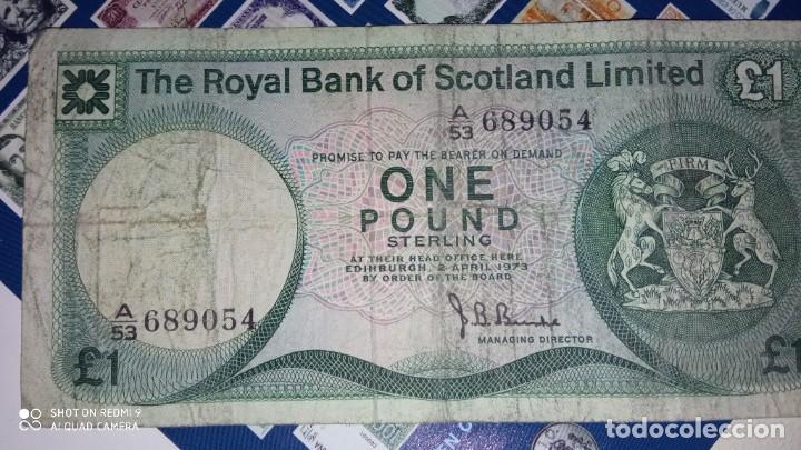 Billetes extranjeros: Billete 1 libra Escocia 1973 - Foto 2