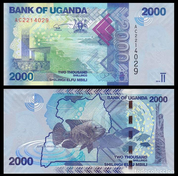 Billetes extranjeros: UGANDA: 2000 chelines. SC. UNC - Foto 1