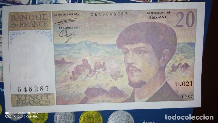 Billetes extranjeros: Billete 20 francos franceses 1987 - Foto 1