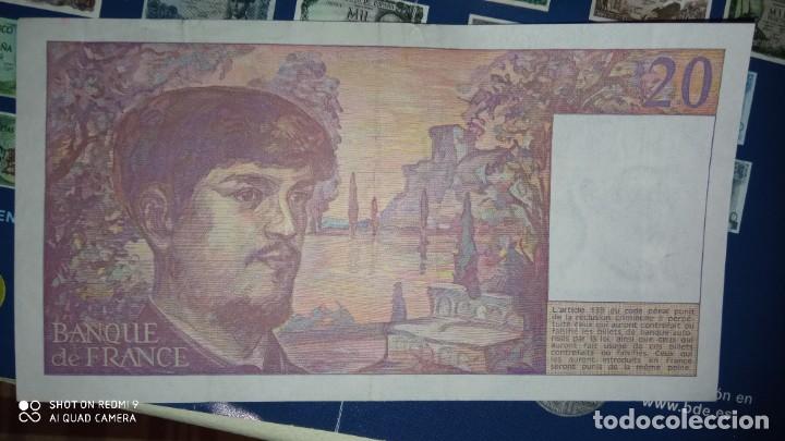 Billetes extranjeros: Billete 20 francos franceses 1987 - Foto 2
