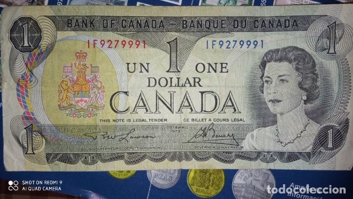 Billetes extranjeros: Billete 1 d&oacute;lar Canad&aacute; 1973 - Foto 2