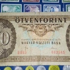 Billetes extranjeros: BILLETE 50 FORINT HUNGRÍA 1980