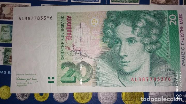 Billetes extranjeros: Billete 20 marcos 1991 - Foto 2
