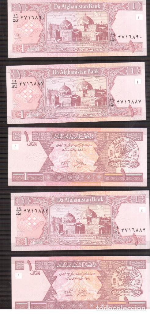 International Banknotes: BILLETE DE ASIA AFGANISTAN 5 IGUALES PLANCHAS