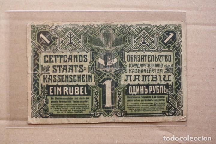 Billetes extranjeros: LETONIA - 1 RUBLO / RUBLIS 1919 BC- - Foto 2