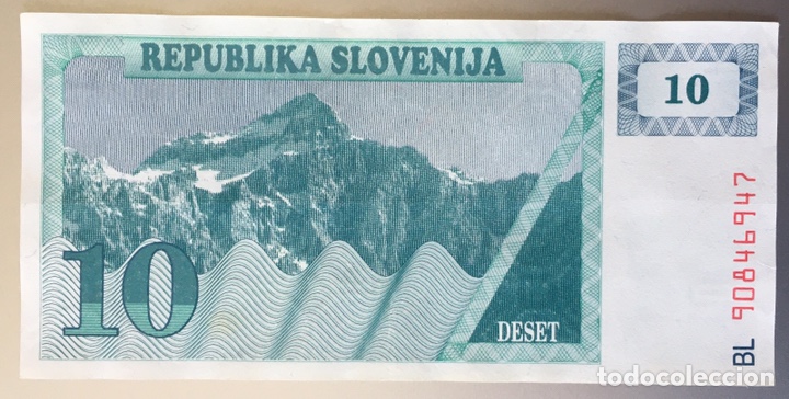 Billetes extranjeros: Eslovenia. 10 Tolarjev - Foto 1