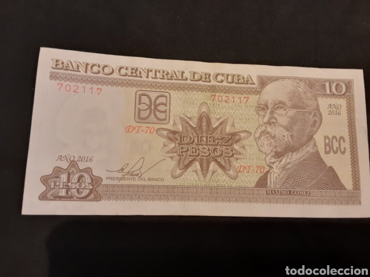 Billets internationaux: Billete 10 Pesos Rep&uacute;blica Cuba 2016